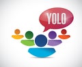 yolo people diversity sign. illustration