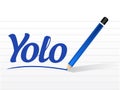 yolo sign message illustration design