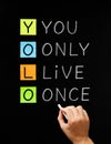 YOLO - You Only Live Once Royalty Free Stock Photo