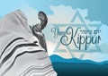 Yom Kippur Celebration illustration poster template