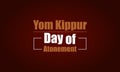 Yom Kippur Day of Atonement unique text illustration design