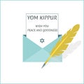 Yom Kippur Template Vector Illustration. Israel Holiday for Judaism religion, day of atonement