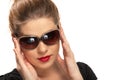 Womanish portrait with sunglasses Royalty Free Stock Photo