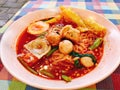 Yong tau foo or yentafo noodle. Royalty Free Stock Photo