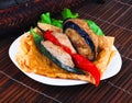 Yong Tau Fu. Asian cuisine fish paste stuffed Royalty Free Stock Photo