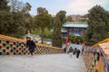 Yongan temple Temple of Everlasting Peace situated in the heart of Beihai park in Jade Flower Island in Beijing, China