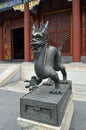 Dragon Statue at Yonghe Gong or Lama Temple, Beijing, China Royalty Free Stock Photo