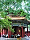 The Yonghe Temple in Beijing city, China. Tibetan Buddhism, history and worship Royalty Free Stock Photo