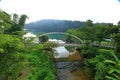 The Yongjie bridge at Sun Moon Lake National Scenic Area, Yuchi Township, Royalty Free Stock Photo