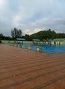 Yonif Swimming pool in Batam Royalty Free Stock Photo