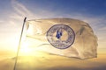 Yonkers of New York of United States flag waving on the top Royalty Free Stock Photo
