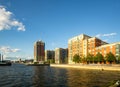 Yonkers, NY / United States - Aug. 10, 2019: A view of Yonker`s waterfront Royalty Free Stock Photo