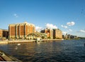 Yonkers, NY / United States - Aug. 10, 2019: A view of Yonker`s waterfront Royalty Free Stock Photo