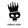 Yorick icon vector isolated on white background, logo concept of