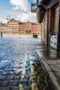 York city streets Floods after heavy rainfall Royalty Free Stock Photo