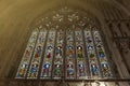 The Great West Window called Heart of Yorkshire, installed at the nave inside York Minster, UK