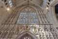 The Great West Window called Heart of Yorkshire, installed at the nave inside York Minster, UK