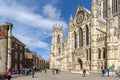 York Minster, the historic cathedral built in gothic architectural style and landmark of the City of York in England, UK Royalty Free Stock Photo