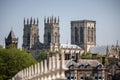 York, England - May 20, 2018 - The perimeter of the city walls in York England, leading to York Minster Royalty Free Stock Photo