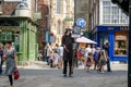 Man in Costume Advertising the York Ghost Walk.