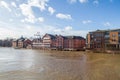 York Flooding after heavy rainfall during extreme weather Royalty Free Stock Photo