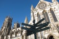 York Minster and city sign Royalty Free Stock Photo