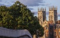 York Minster and the City Wall Royalty Free Stock Photo