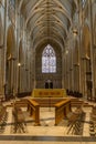 York Minster Gothic Style Cathedral In York, UK- Inside View