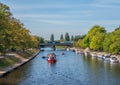 York River Ouse with tour boats Royalty Free Stock Photo