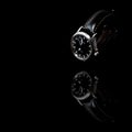 York, United Kingdom - 05/17/2018: A well-worn Sinn 556 I automatic watch, made in Germany. Royalty Free Stock Photo