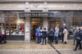 Entrance of Betty`s Tea Room York With Customers Queuing Outside.