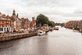 York, Yorkshire, United Kingdom - SEP 3, 2019: York City with River Ouse in York UK Royalty Free Stock Photo