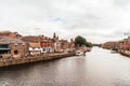 York, Yorkshire, United Kingdom - SEP 3, 2019: York City with River Ouse in York UK Royalty Free Stock Photo