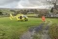 Yorkshire Air Ambulance at Horton in Ribblesdale