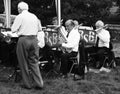 Yorkshire brass band playing at a Farndale village agricultural show