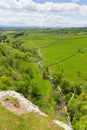 Yorkshire Dales view from Malham Cove UK Royalty Free Stock Photo