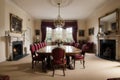 Yorkshire England Interior of a large country manor house or stately home in Yorkshire Royalty Free Stock Photo