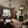 Yorkshire England Interior of a large country manor house or stately home in Yorkshire Royalty Free Stock Photo