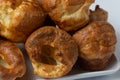 Yorkshire Pudding stack close up Royalty Free Stock Photo