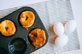 Yorkshire puddings with fish filling Royalty Free Stock Photo