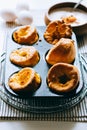 Yorkshire puddings with fish filling Royalty Free Stock Photo