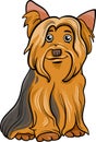 Yorkshire terrier dog cartoon illustration Royalty Free Stock Photo