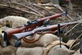 British second world war SMLE rifles.