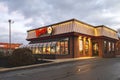 Night View of a Wendy`s Retail Location Royalty Free Stock Photo