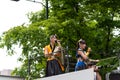 YOSAKOI Soran Festival. Powerful dance performances parade in Odori Park, Sapporo City.