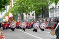 YOSAKOI Soran Festival. Powerful dance performances parade in Odori Park, Sapporo City.