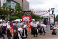 YOSAKOI Soran Festival. Powerful dance performances parade in Odori Park, Sapporo City.