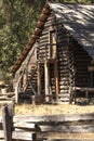 Yosemite, California/USAÃ¢â¬â Sept, 16, 2019: Log cabin building at the Pioneer town in the Wowona area of Yosemite, California Royalty Free Stock Photo