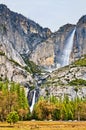 Yosemite Falls, the highest waterfall in Yosemite National Park, California Royalty Free Stock Photo