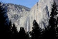 Yosemite falls, national, park, california view from Curry Village Royalty Free Stock Photo